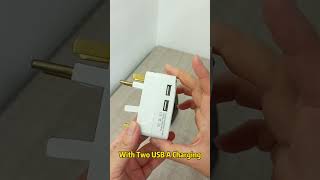Universal Travel Adapter 3 socket multiplug with 2 USB
