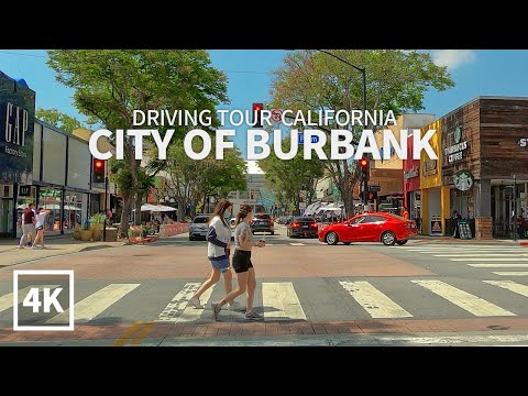 [4K] BURBANK - Driving in the City of Burbank, Downtown, Los Angeles County, California, USA, Travel