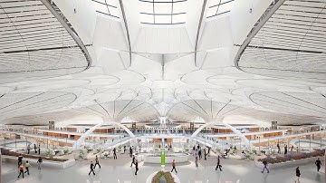 3d Animation for Beijing Airport Zaha designed