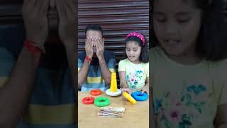 PAPA VS DAUGHTER Stacking Ring challenge, Games For Family Get Together  #44 #Shorts