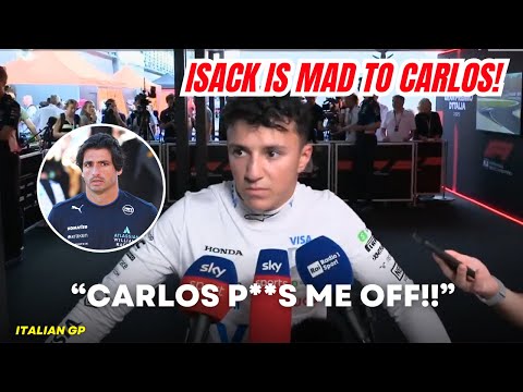 Isack Hadjar ANGRY RESPONSE To Carlos Sainz After Messed Up His Quali Lap In Italian GP 