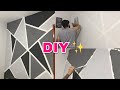 DIY: PAREDE GEOMÉTRICA| REDECORANDO A CASA!!!