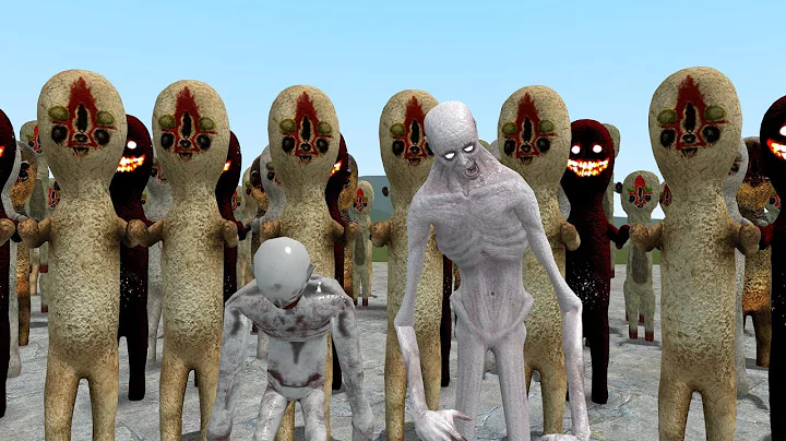 OLD SCP-096 VS 100 SCP-173!!! Garrys Mod Sandbox