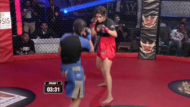 Saala Khadoos Actress Ritika Singh - High Octane MMA Fight in SFL - YouTube