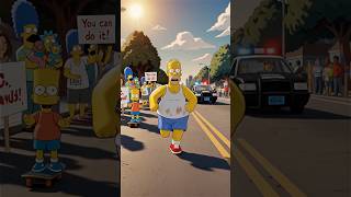 The Homer’s Simpsons Run a marathon #thesimpsons #simpsons #ai #funny #cartoon #memes #familyguy