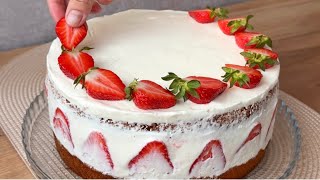 Вкусный клубничный торт 🍓🍓🍓 Delicious strawberry cake