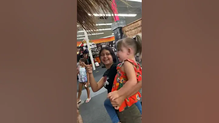 Ava gets scared in Halloween store #scary #hallowe...
