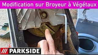 Broyeur à Végétaux Parkside: Modifications