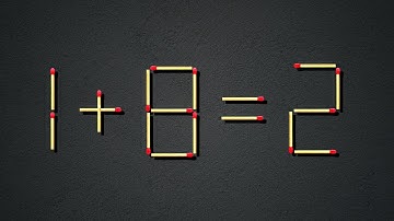 Turn the wrong equation into correct 1+8=2, Matchstick puzzle