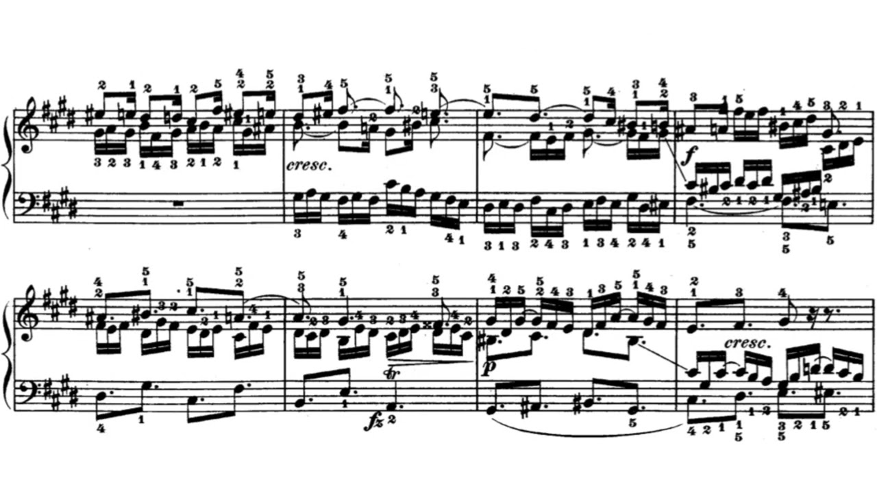 J.S. Bach: Fugue No. 4 - BWV873 - Gould - [Audio+Score]
