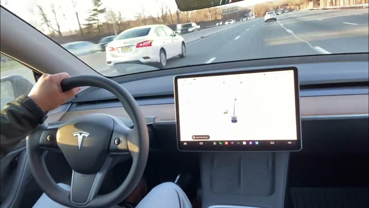 How to drive Tesla FSD on freeway teslafsd YouTube