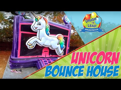 Unicorn Bounce House | Unicorn Theme Party Rental for Girls | Unicorn Bouncy Castle Rental @LaughnLeapAmusements