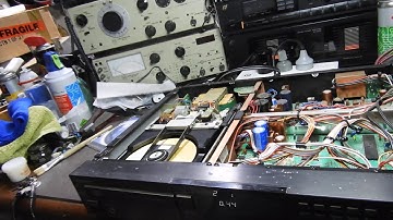 Sony CDP-502ES mid service video showing work in progress.