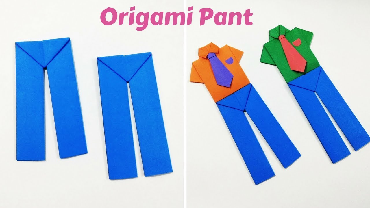 DIY Paper Pants, How to Make Origami Pants, Origami Pants
