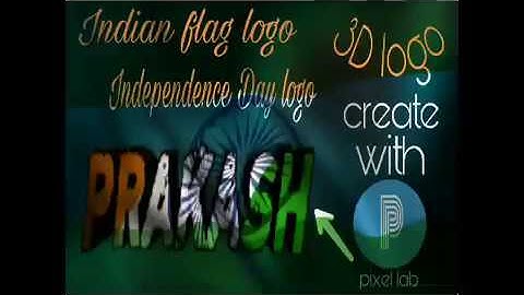 Independence Day 3D text logo/make your name logo/Photo edting tutorial