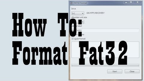 Formatting a Hard Drive into the Fat32 File System