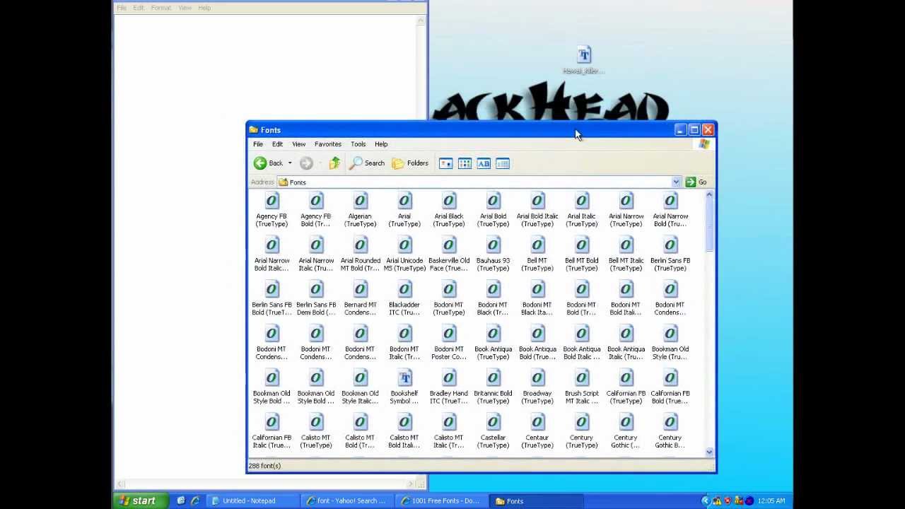 Add/Install Fonts on Windows XP - YouTube