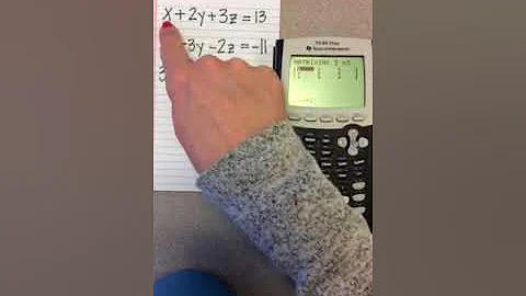 TI84 - Using Matrix to solve system of 3 equations