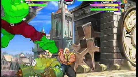 MvC2 Online (360): Stepsz (Rog/Cha/Hulk) vs Brett (Cha/Mag/Tron) 25 .:10.31.10:.