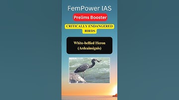 Critically endangered species of India FemPower IAS #critically_endangered  #birds #Prelims #upsc