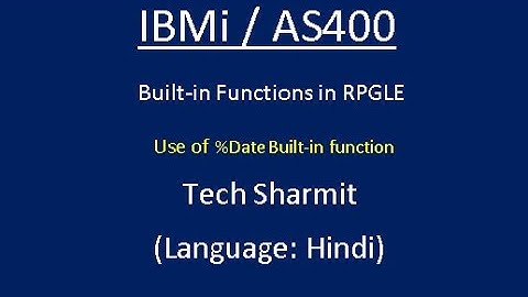 IBMi (AS400) - %Date Builtin function in #RPGLE #AS400 #IBMi