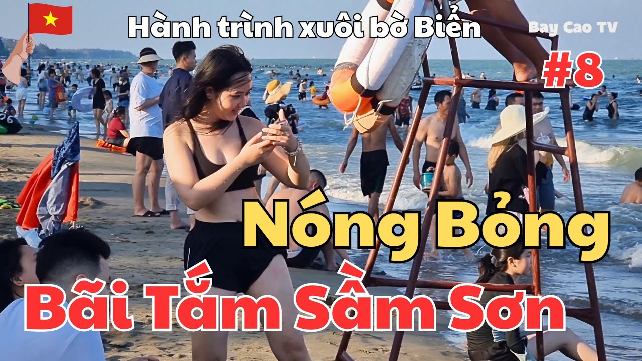 Toàn Cảnh Bãi Biển Sầm Sơn Thanh Hóa đầu mùa hè 2025, hành trình xuôi bờ biển #8