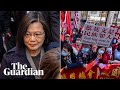 レシオ！ - Taiwan president arrives in New York amid tight security