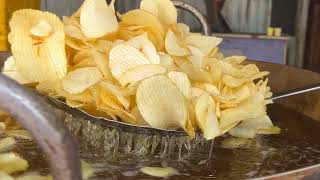 How to make potato lays chips recipe in Kannada | Indian Street Food #potatolayschips