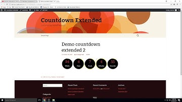 WordPress Countdown - Extended Version