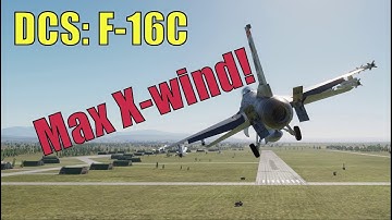 DCS F-16C Maximum Crosswind!