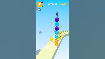 Stack Rider Gameplay Walkthrough Level 115 #shorts #gaming #ytshorts