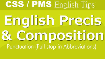English Precis & Composition Punctuation Full stop in Abbreviations by Mr  Ali Inan Cambridge, UK