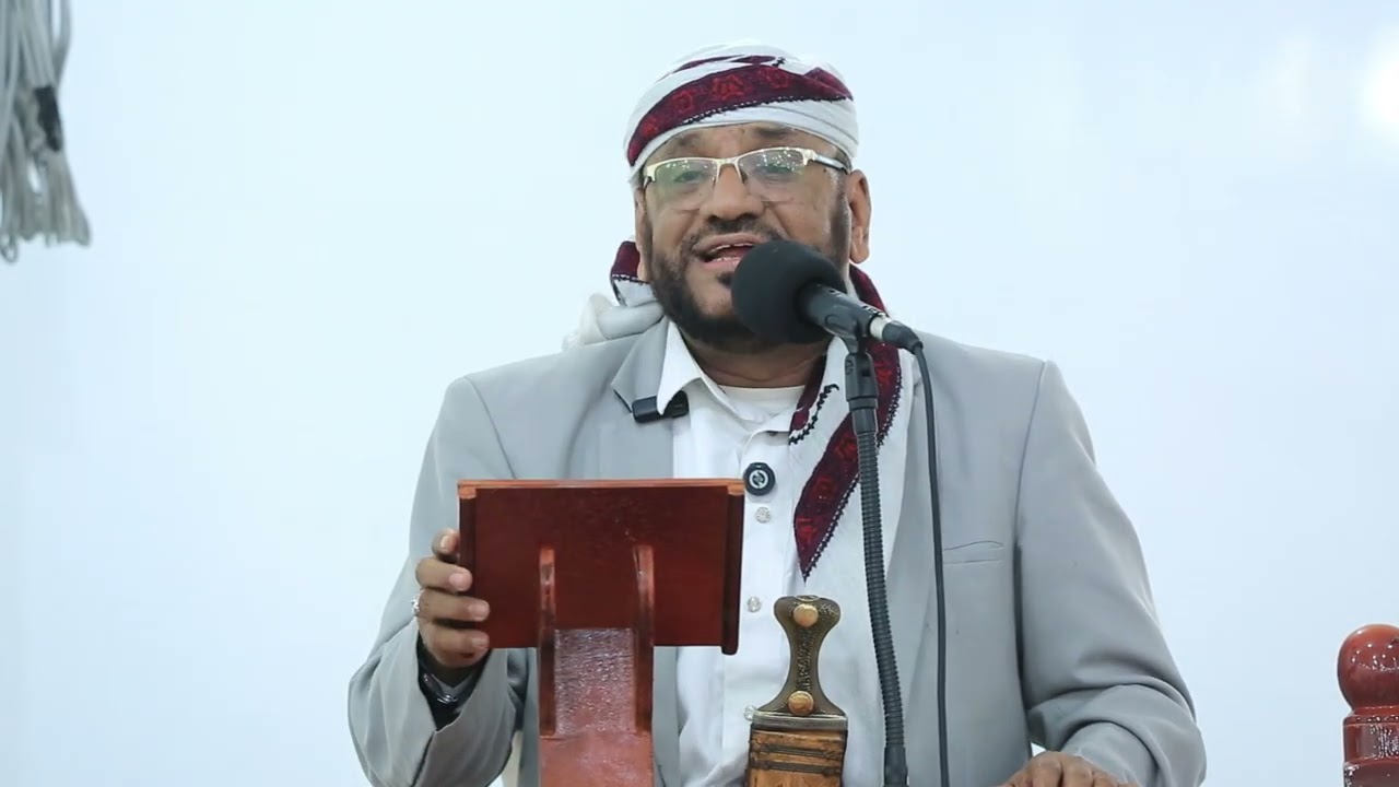 خطبة الجمعة للشيخ صالح الحواني في افتتاح جامع القادسية وسط مدينة مأرب.