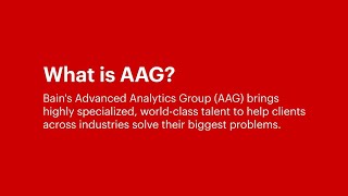 What is Bain's Advanced Analytics Group?