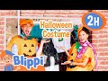 Blippi and Meekah Pick Out Their Halloween Costumes! | 💙 Blippi! 🧡 | Preschool Learning | Moonbug
