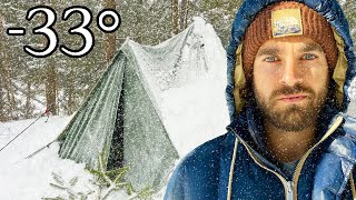 Surviving the Coldest Night of My Life: Camping in a Snowstorm at -33°C