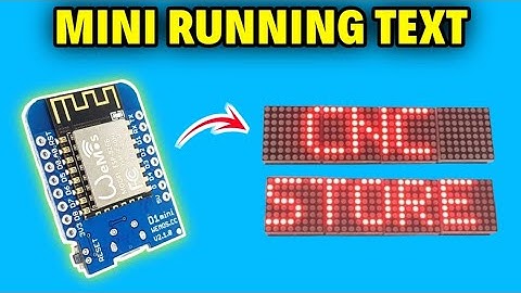 How to make RUNNING TEXT with ESP8266