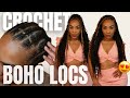 22 inch BOHO LOCS with Human Hair Curls🔥 | Easy Crochet Install | Ywigs Hair