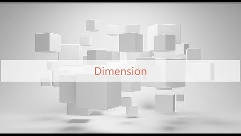 Beginner Tutorial- Dimension
