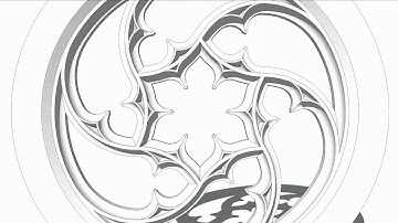 Gothic tracery stone window 3D animation in SketchUp - Carvero Stonemason Leicestershire