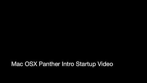 Mac OSX Panther Startup Video