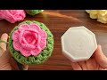 New design crochet 🥰 Super very easy eye-catching crochet rose flower 👌 Kolay Örgü Modeli.