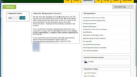 How to Enroll in a Blackboard Organization