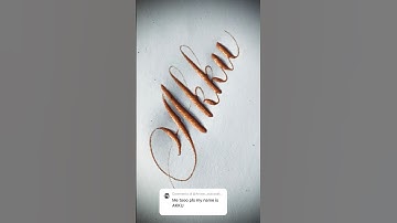 Copperplate calligraphy, tutorial: how I write your name #akku