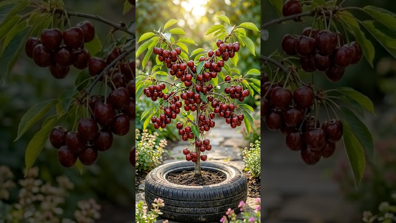 Easy way to grow cherry trees from seed to produce lots of fruit.#grow #cherry #grafting #fruit
