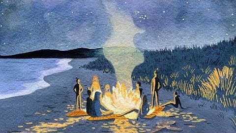 ASMR suara api unggun dan ombak pantai (sounds of nature)