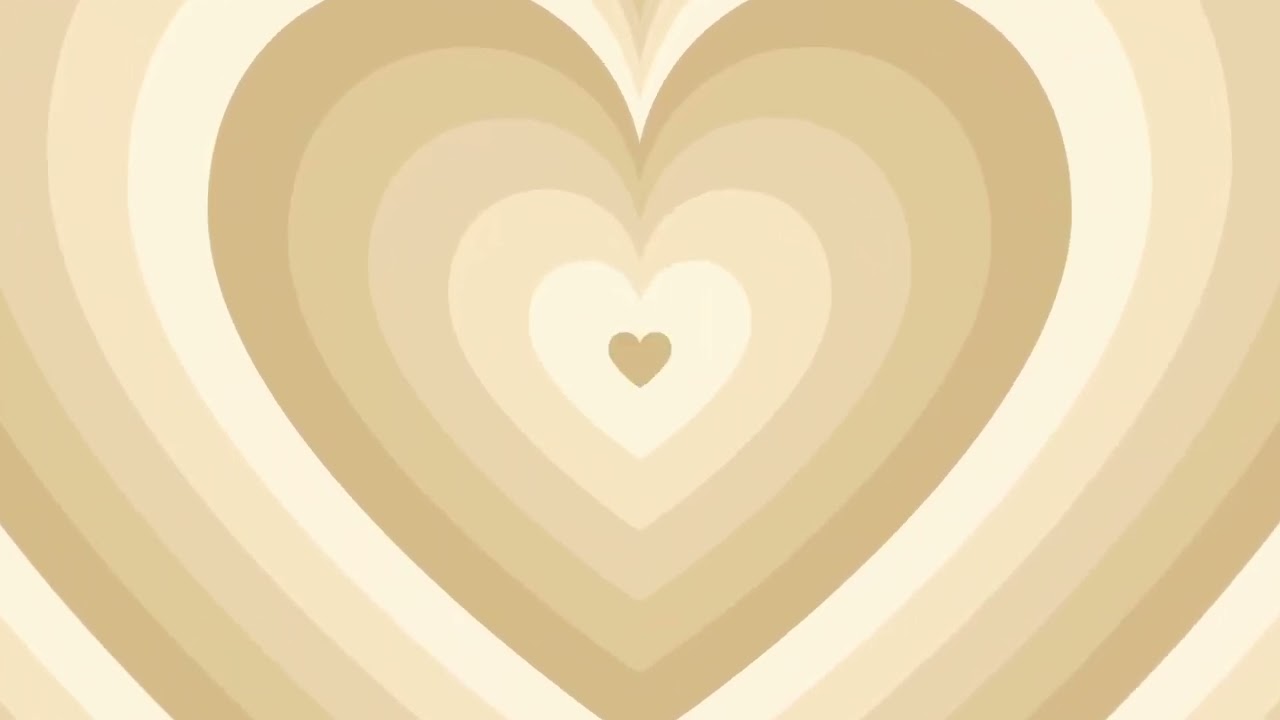 Beige Heart Background Screensaver Loop 1 Hour 1080p HD