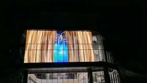 Transparent LED screen project for architecture building facade