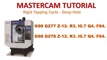 MasterCAM Tutorial #122 | Center Drill, Peck Drill, Rigid Tapping Cycle Operation