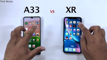 SAMSUNG A33 vs iPhone XR - Speed Test